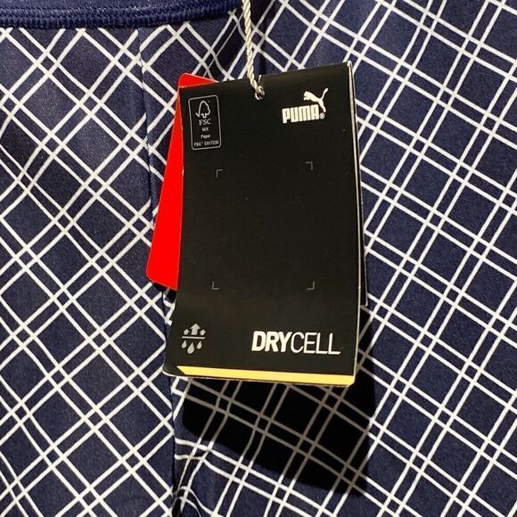 Puma Pwrshape Women's Blue White Checkered Activewear Golf Pants Size XL NWT - Picture 7 of 11